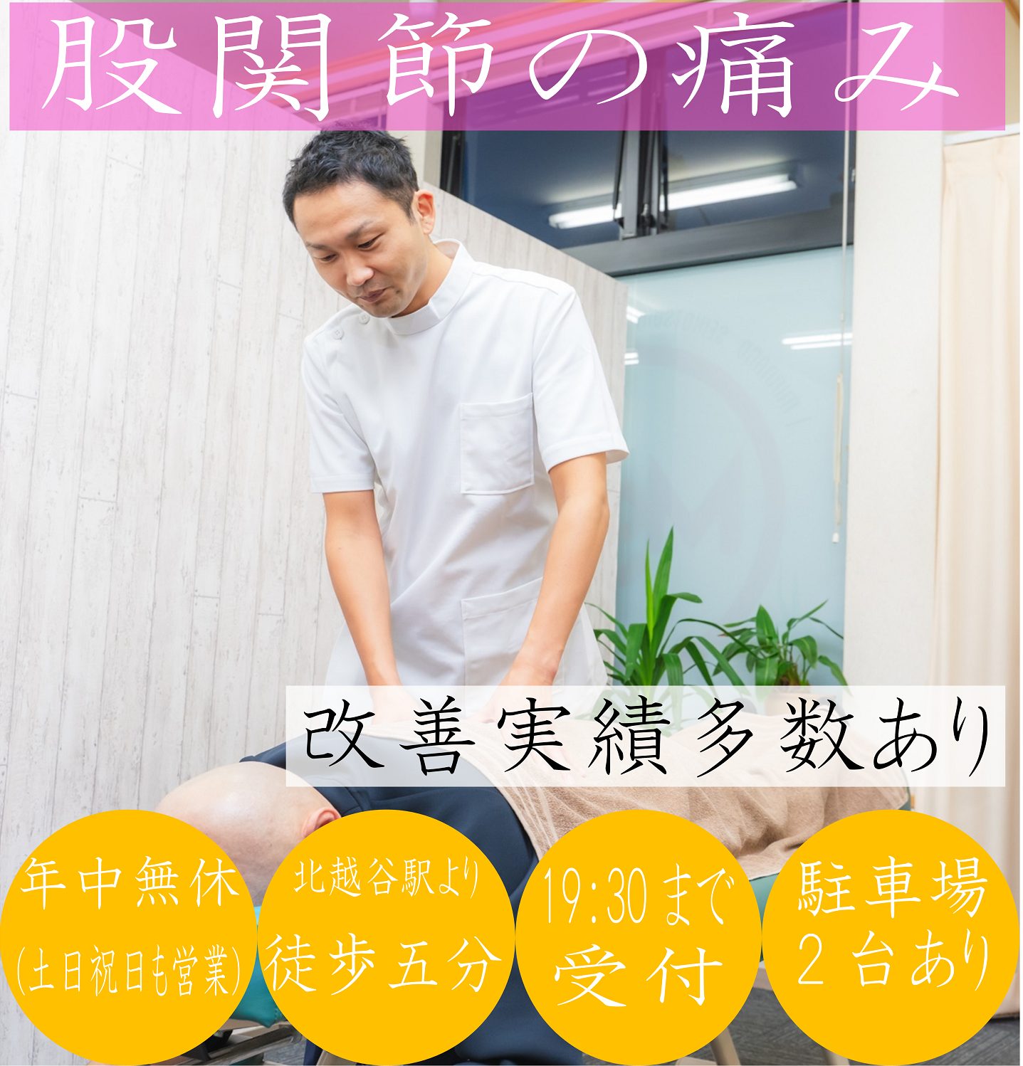 変形性股関節症　股関節痛